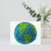 Ontwerp je eigen Earth Day Knit gehaakte hobbygare Briefkaart (Staand voorkant)