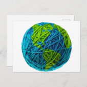 Ontwerp je eigen Earth Day Knit gehaakte hobbygare Briefkaart (Voorkant / Achterkant)