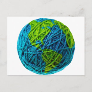 Ontwerp je eigen Earth Day Knit gehaakte hobbygare Briefkaart