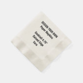 Ontwerp je eigen ECRU-gecodeerde cocktailpapieren  Servetten (Hoek)