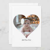 Ontwerp Je Eigen Enige Hartvormige Foto Feestdagenkaart (Voorkant / Achterkant)
