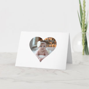 Ontwerp Je Eigen Enkel Hartvormig Foto Kaart