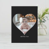 Ontwerp Je Eigen Enkel Hartvormig Foto Kaart (Staand voorkant)