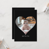 Ontwerp Je Eigen Enkel Hartvormig Foto Kaart (Voorkant / Achterkant in situ)