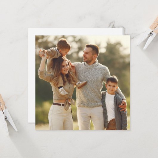 Ontwerp je eigen enkele foto kaart (Voorkant / Achterkant in situ)