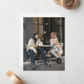 Ontwerp Je Eigen Enkele Foto Notitiekaartje (Voorkant / Achterkant in situ)