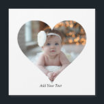 Ontwerp je eigen enkele hartvormige foto<br><div class="desc">Dit Custom Heart Shaped Photo-ontwerp regelt uw favoriete herinneringen prachtig in de vorm van een hart, symboliseert liefde en verbinding. Perfect voor speciale gelegenheden zoals jubilea, bruiloften of Valentijnsdag, dit ontwerp benadrukt uw gekoesterde momenten zinvol en kunstzinnig. De unieke lay-out creëer een visueel boeiende aandenken, ideaal voor geschenken of persoonlijke...</div>