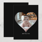 Ontwerp je eigen enkele hartvormige foto aankondiging (Voorkant / Achterkant)