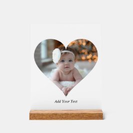 Ontwerp je eigen enkele hartvormige foto acryl bord