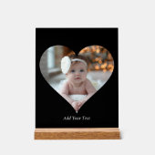 Ontwerp je eigen enkele hartvormige foto acryl bord (Voorkant)