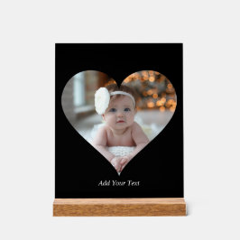 Ontwerp je eigen enkele hartvormige foto acryl bord