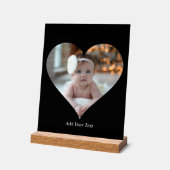 Ontwerp je eigen enkele hartvormige foto acryl bord (Hoek)