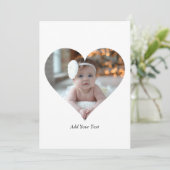 Ontwerp je eigen enkele hartvormige foto bedankkaart (Staand voorkant)