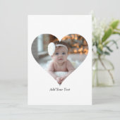 Ontwerp je eigen enkele hartvormige foto bedankkaart (Staand voorkant)