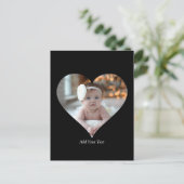 Ontwerp je eigen enkele hartvormige foto briefkaart (Staand voorkant)