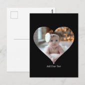 Ontwerp je eigen enkele hartvormige foto briefkaart (Voorkant / Achterkant)