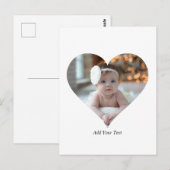 Ontwerp je eigen enkele hartvormige foto briefkaart (Voorkant / Achterkant)