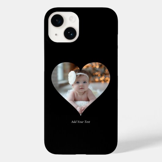 Ontwerp je eigen enkele hartvormige foto Case-Mate iPhone case (Achterkant)