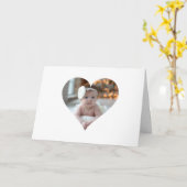 Ontwerp je eigen enkele hartvormige foto kaart (Gele Bloem)