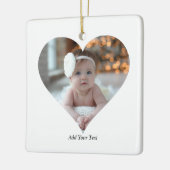 Ontwerp je eigen enkele hartvormige foto keramisch ornament (Links)