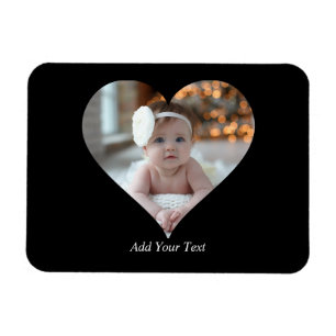 Ontwerp je eigen enkele hartvormige foto magneet