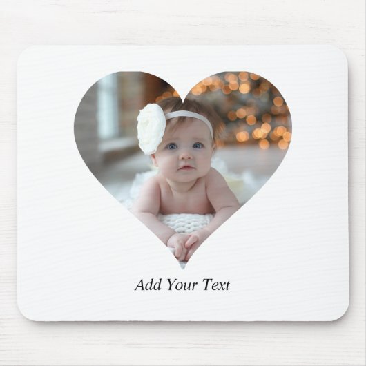 Ontwerp je eigen enkele hartvormige foto muismat (Voorkant)