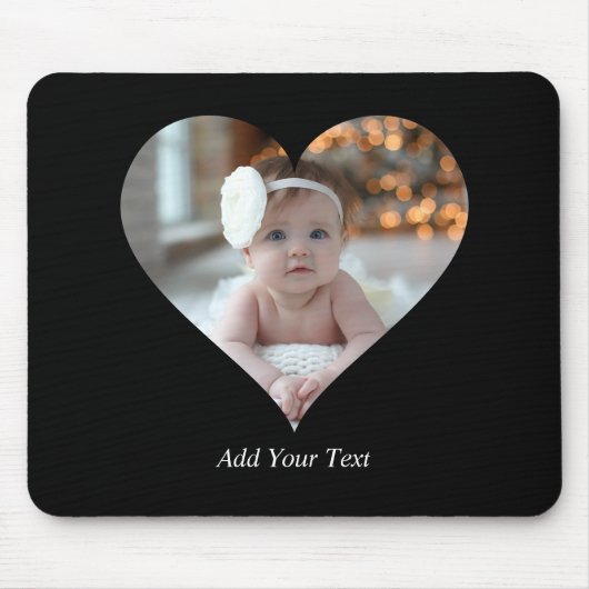 Ontwerp je eigen enkele hartvormige foto muismat (Voorkant)