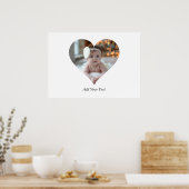 Ontwerp je eigen enkele hartvormige foto poster (Keuken)