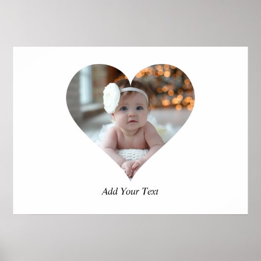 Ontwerp je eigen enkele hartvormige foto poster (Voorkant)