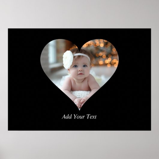 Ontwerp je eigen enkele hartvormige foto poster (Voorkant)