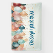 Ontwerp Je Eigen Feestballonnen Spandoek (Verticaal)