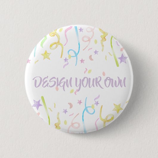 Ontwerp Je Eigen Feestconfetti Ronde Button 5,7 Cm (Voorkant)