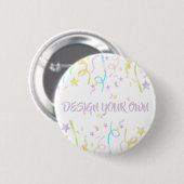 Ontwerp Je Eigen Feestconfetti Ronde Button 5,7 Cm (Voorkant /achterkant)
