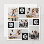 Ontwerp je eigen Floral 5 fotocollage Bedankkaart (Voorkant / Achterkant)