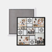 Ontwerp je eigen Floral 5 fotocollage Magneet (Voorkant / Achterkant)