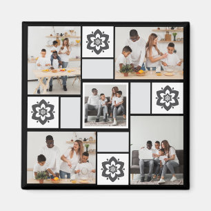 Ontwerp je eigen Floral 5 fotocollage Magneet