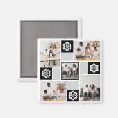 Ontwerp je eigen Floral 5 fotocollage Magneet (Voorkant / Achterkant)