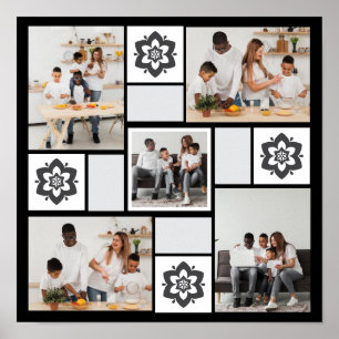 Ontwerp je eigen Floral 5 fotocollage Poster