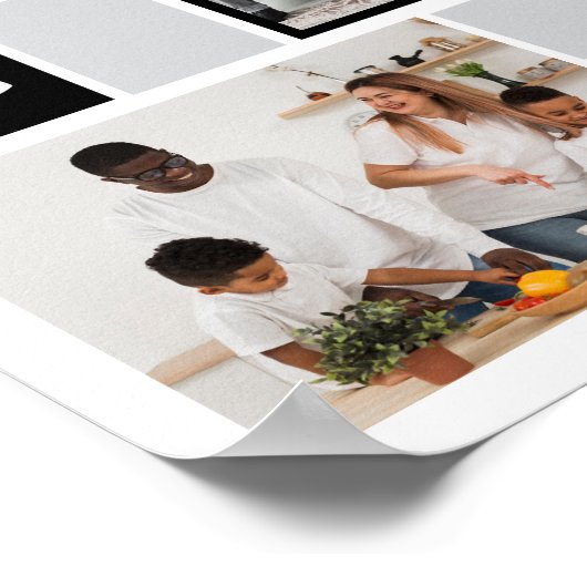 Ontwerp je eigen Floral 5 fotocollage Poster (Hoek)