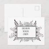 Ontwerp je eigen Floral Announcement Kaart (Voorkant / Achterkant)