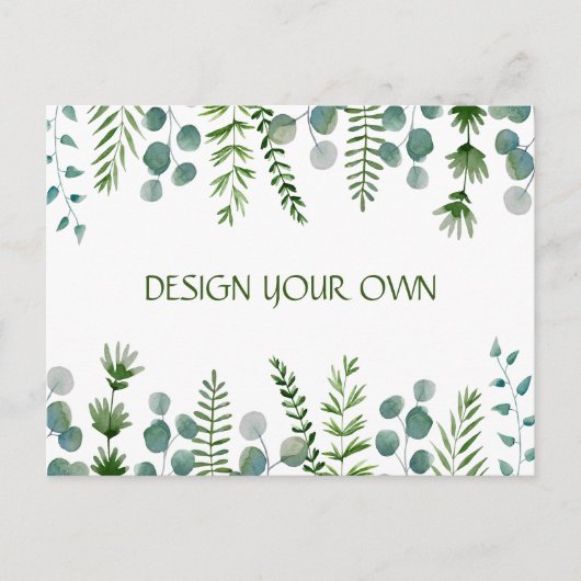 Ontwerp je eigen floral Invitation Briefkaart (Voorkant)