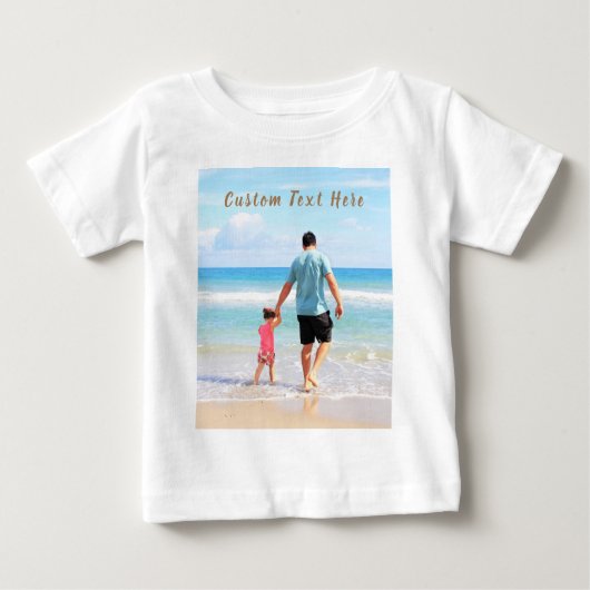 Ontwerp Je Eigen Foto Baby T-Shirt Aangepaste Teks (Voorkant)