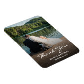 Ontwerp je eigen foto Dank je bruiloft Magneet (Rechterzijde)