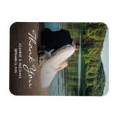 Ontwerp je eigen foto Dank je bruiloft Magneet (Horizontaal)