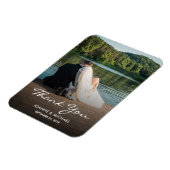 Ontwerp je eigen foto Dank je bruiloft Magneet (Linkerzijde)