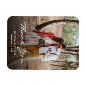 Ontwerp je eigen foto Dank je bruiloft Magneet (Horizontaal)