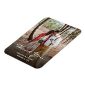 Ontwerp je eigen foto Dank je bruiloft Magneet (Linkerzijde)