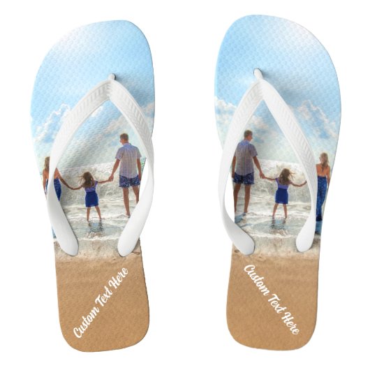 Ontwerp Je Eigen Foto Flip Flops Gepersonaliseerde (Voetbed)