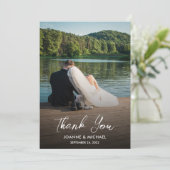 Ontwerp je eigen foto Hartelijk dank voor je trouw Bedankkaart (Staand voorkant)
