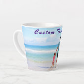 Ontwerp Je Eigen Foto Latte Mok Met Aangepaste Tek (Linkerhoek)